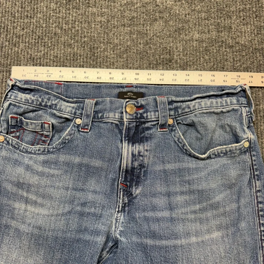 True Religion Ricky Mens 38x33 Relaxed Straight Jeans Horseshoe Denim Y2K